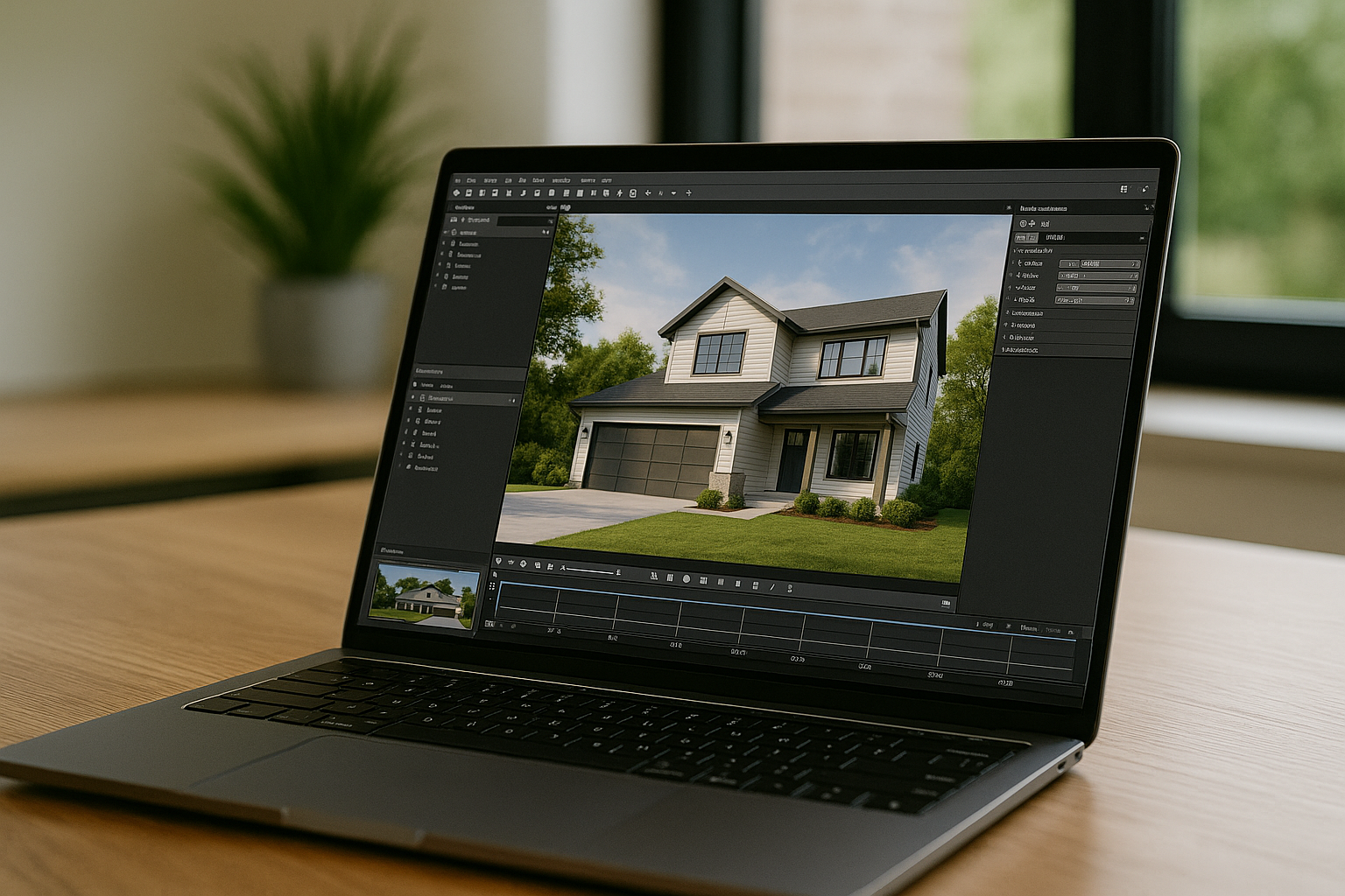 Render de oficina 3D